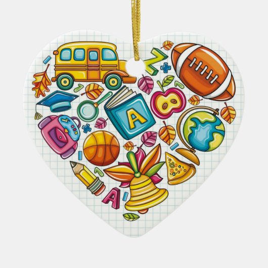 学校先生 – ありがとう セラミックオーナメント (正面)