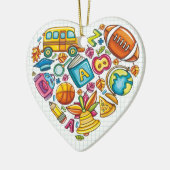 学校先生 – ありがとう セラミックオーナメント (左)