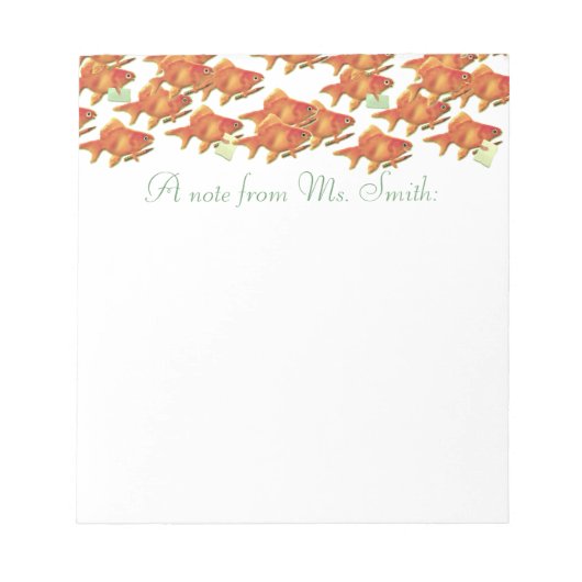 学校先生 ノートパッド (正面)