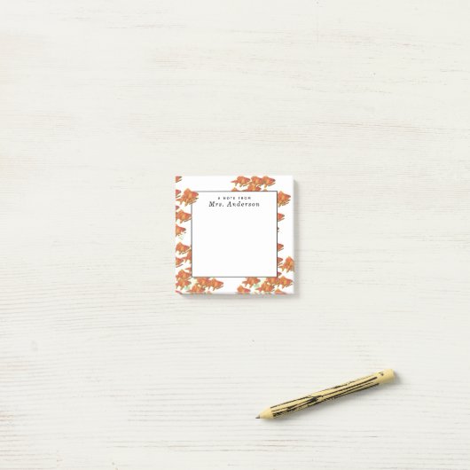 学校先生 ポストイット (デスク上)