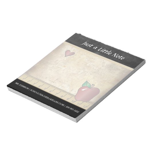 学校先生 |ヴィンテージスタイル ノートパッド (回転)