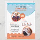 学校入学案内チラシテンプレート (正面)
