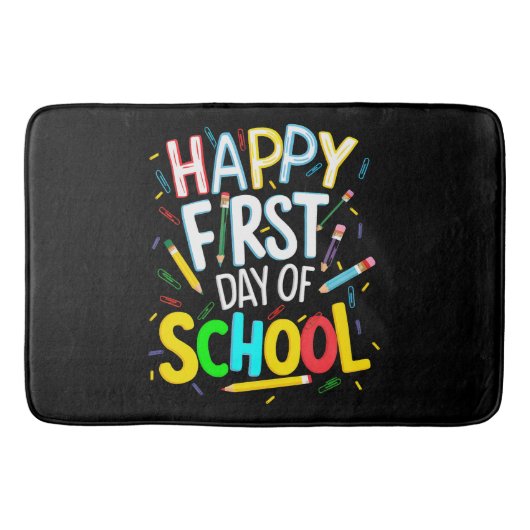 学校再開おめでとう バスマット (正面)