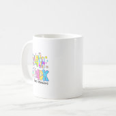 学校再開 おもしろランチモニター コーヒーマグカップ (正面左)