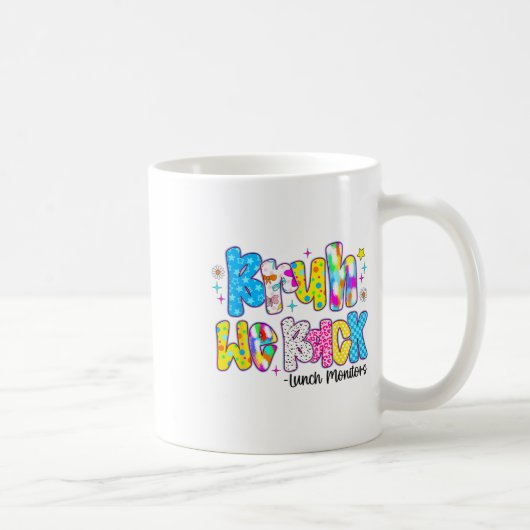 学校再開 おもしろランチモニター コーヒーマグカップ (右)