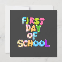 学校初の日 + 学校に戻るギフト マグネット招待状