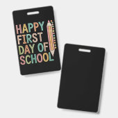 学校初日おめでとう バックトゥスクール バッジ (正面＆裏面)