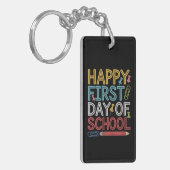 学校初日おめでとう 新学期 キーホルダー (正面左)
