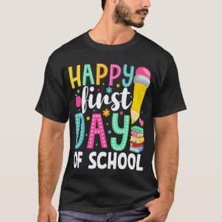 学校初日おめでとう 鉛筆 先生のためのバック・トゥー・スクール Tシャツ