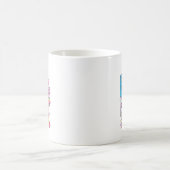 学校初日おめでとう 鉛筆 先生 キッズ 背面デザイン コーヒーマグカップ (中央)