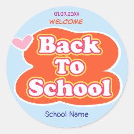 学校初日おめでとう WELCOME ラウンドシール