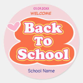 学校初日おめでとう WELCOME ラウンドシール