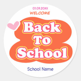 学校初日おめでとう WELCOME ラウンドシール
