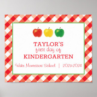 学校初日のサイン ポスター