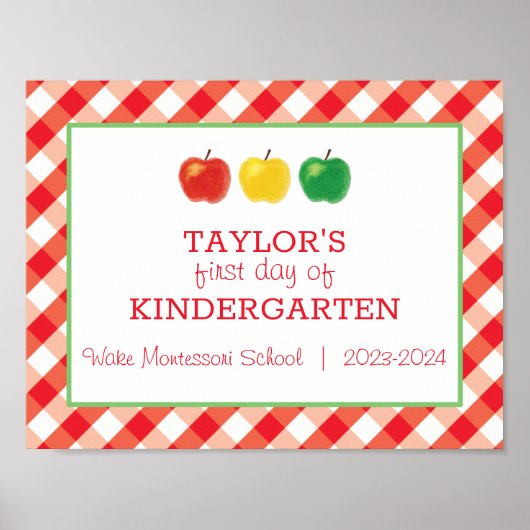 学校初日のサイン ポスター (正面)