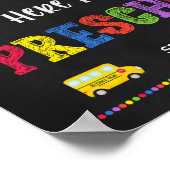 学校初日のサイン |就学前のポスター ポスター (角)