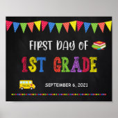 学校初日のサイン |第1学年ポスター ポスター (正面)