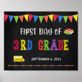学校初日のサイン |第3学年ポスター ポスター (正面)