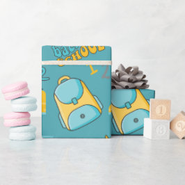 学校初日のシームレスラッピング紙 ラッピングペーパー