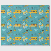 学校初日のシームレスラッピング紙 ラッピングペーパー (フラット)