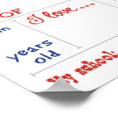 学校初日のドライイレーズポスター ポスター (角)