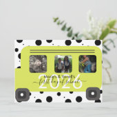 学校初日のバス窓の写真 招待状 (スタンド正面)