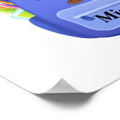 学校初日の標識 ポスター (角)