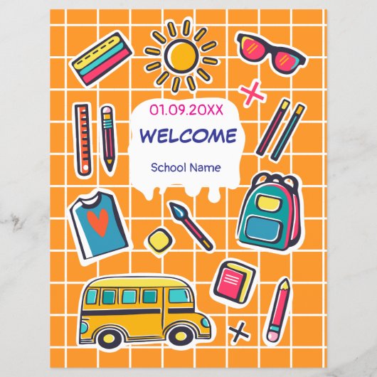 学校初日の歓迎会 チラシ (裏面)