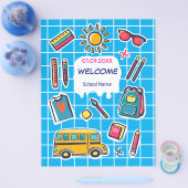 学校初日の歓迎会 チラシ (シングル)