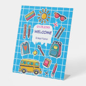 学校初日の歓迎会 台座サイン (正面)