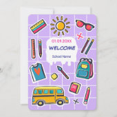 学校初日の歓迎会 招待状 (正面)