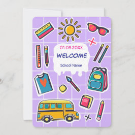 学校初日の歓迎会 招待状