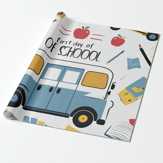 学校初日の鉛筆ポスター ラッピングペーパー (アンロールド)