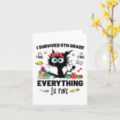 学校初日は大丈夫、問題ない、すべてうまくいく カード (黄色い花)