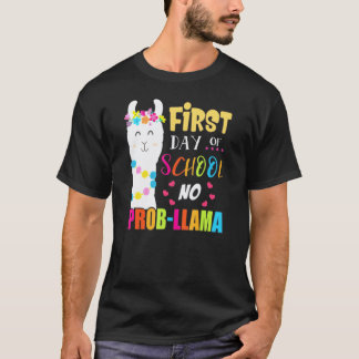 学校初日も問題なし!ラマの先生と生徒 Tシャツ