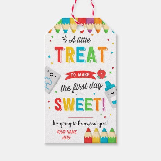 学校初日ウェルカム新学期ギフトT ギフトタグ (正面)