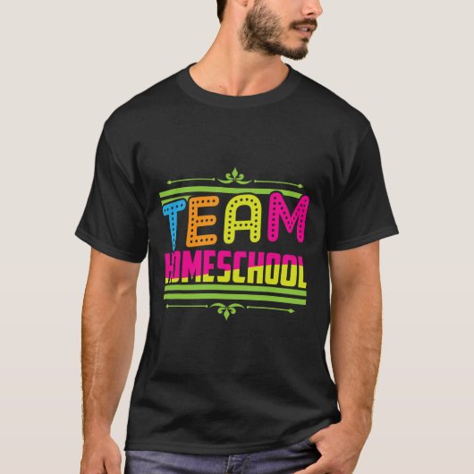 学校初日チームホームスクール先生 Tシャツ (正面)