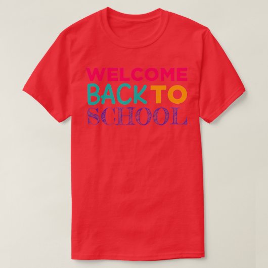 学校初日先生歓迎新学期 Tシャツ (デザイン正面)