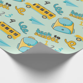 学校初日：シームレスなラッピング紙アート ラッピングペーパー