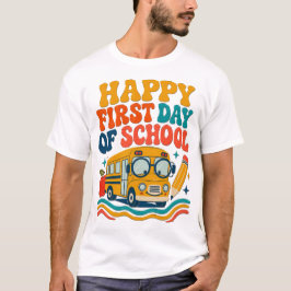 学校初日 バス Tシャツ