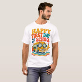 学校初日 バス Tシャツ (正面フル)