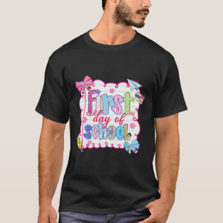 学校初日 プレッピークォケットボウCk To Scho Tシャツ