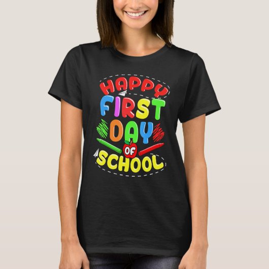 学校初日 先生方へ バックトゥスクール Tシャツ (正面)