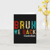 学校初日　学校に戻る　兄ちゃん　もう戻ってきたぜ カード (黄色い花)