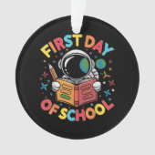 学校初日 宇宙飛行士 宇宙 バックトゥスクール オーナメント (正面)