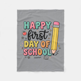 学校初日 鉛筆 Tシャツ 可愛い 学校 フリースブランケット