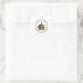 学校初日Tシャツ | 本の山鉛筆F スクエアシール (バッグ)