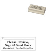 学校割り当てレビュー+先生名 ラバースタンプ (押印)