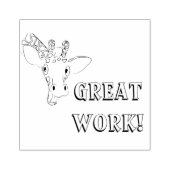 学校勇気付けられるキリン ラバースタンプ (インプリント)