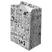 学校化学パターン ミディアムペーパーバッグ (裏面アングル)